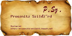Prosznitz Szilárd névjegykártya